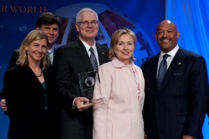 (L) MFAN Principals Nancy Lindborg of Mercy Corps and Bill Lane of Caterpillar, Inc.